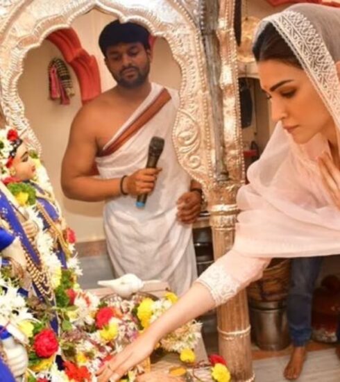 Kriti Sanon visits Pune’s Ram Mandir on Sita Navmi to seek blessings. Adipurush releases new posters of her character Janaki.
