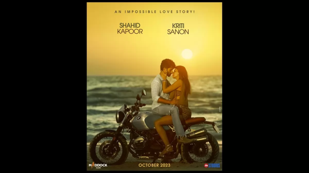 Shahid Kapoor and Kriti Sanon have finished filming for their latest project ‘An Impossible Love Story’ produced by Jio Studios and Maddock Films. The first poster of the film has left fans wanting more.