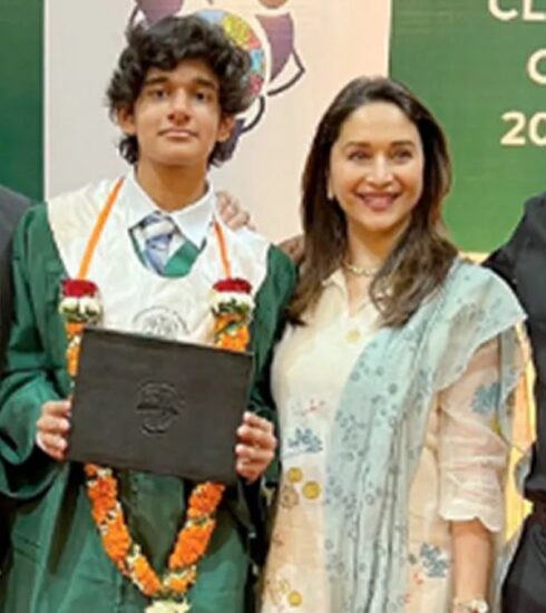 Madhuri Dixit and Dr Shriram Nene are overjoyed as their son Ryan successfully completes his high school education. The proud parents shared heartfelt pictures from the convocation ceremony, showcasing their happiness and love for their son. Take a look at the proud moments they captured on social media.