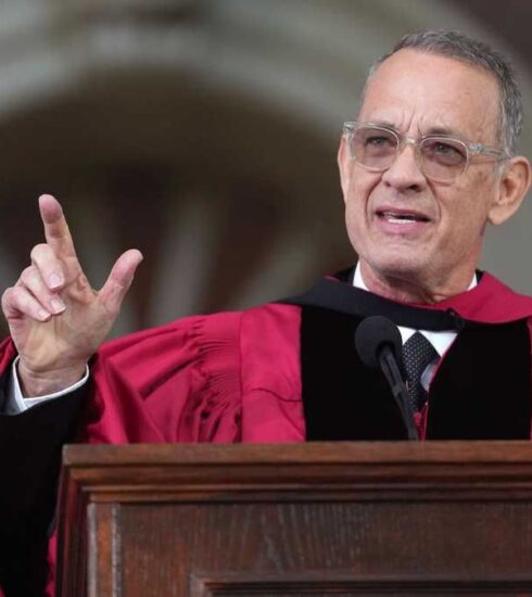 Tom Hanks' Honorary Harvard Degree: A Humorous and Inspiring Commencement Speech" Excerpt: "Tom Hanks receives an honorary doctorate of arts at Harvard University, delivering a humorous speech that captivated the audience. Discover the inspiring message he