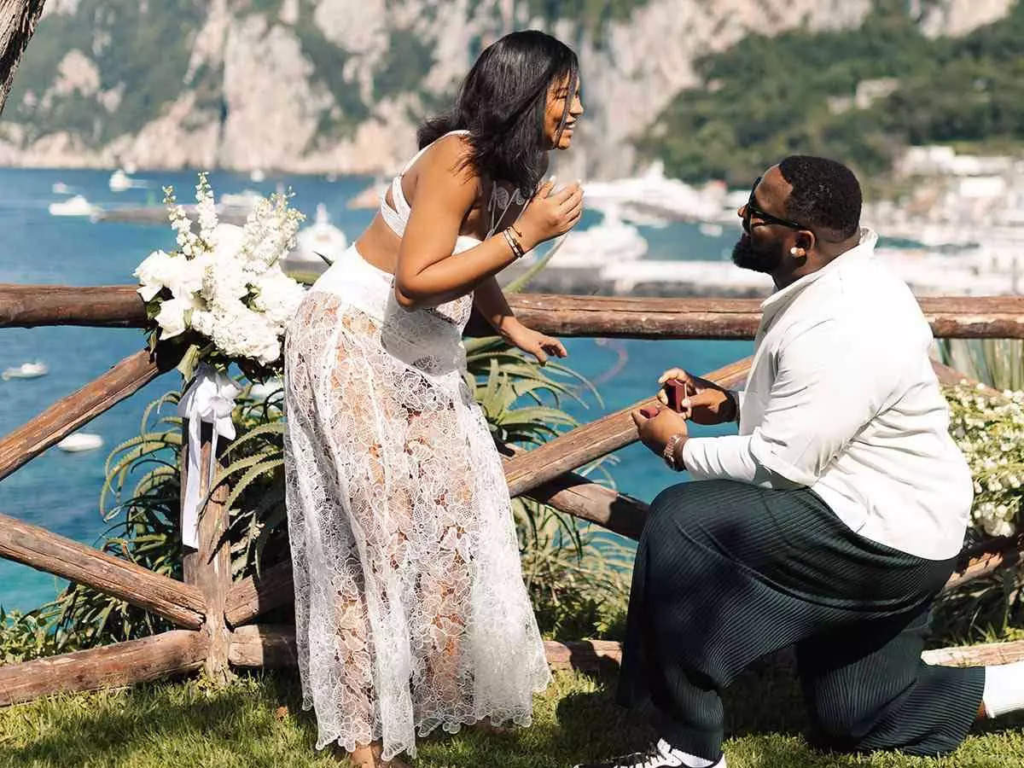 Model Chanel Iman shared the exciting news of her engagement to NFL star Davon Godchaux on Instagram while enjoying a babymoon in Capri, Italy. The couple's romantic proposal took place in the picturesque destination, and Chanel expressed her gratitude for the blessings and their future together. Stay tuned for more details about their upcoming wedding.