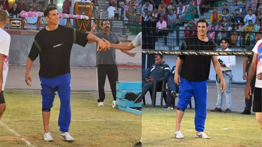 Bollywood actor Akshay Kumar showcased his impressive volleyball skills while playing with the Uttarakhand police staff. A video of the game has gone viral on social media, leaving fans in awe. Akshay Kumar is currently in Uttarakhand for the shoot of his upcoming film Shankara. Watch the video and witness his competitive spirit on the court.