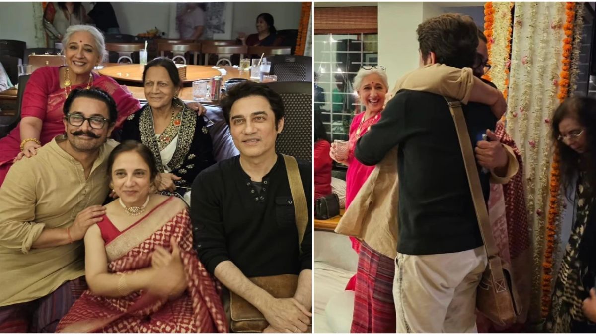 Aamir Khan Poses with Brother Faisal Khan and Sisters Farhat, Nikhat at ...