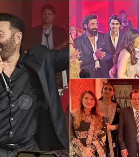 Bollywood actor Abhay Deol took to social media to share a heartwarming picture from Karan Deol's baaraat. The photo captures Abhay dancing with his brothers Sunny and Bobby, along with their sister Ritu Atwal in the background. This beautiful family moment showcases the joy and bond between the Deol siblings at the wedding celebration.