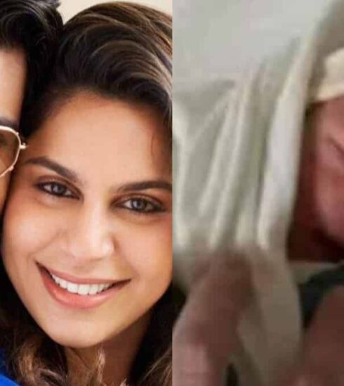 After the birth of their baby girl, Ram Charan and Upasana have been discharged from the hospital. The RRR star was spotted carrying their newborn in his arms as they left. Check out the first photo of the couple with their baby and learn more about the joyous occasion.