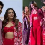 Kartik Aaryan and Kiara Advani launched their new song Sun Sajni from Satyaprem Ki Katha at an event. Kartik's sweet gesture of helping Kiara with her heels during the launch is winning hearts on the internet. Netizens are praising his gentlemanly act, and the video has garnered attention for all the right reasons. Read more about this heartwarming moment between the co-stars.