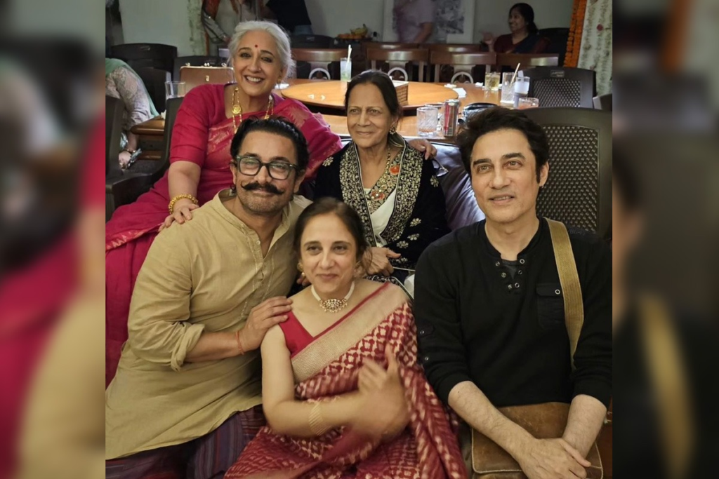 Aamir Khan was spotted posing happily with his brother Faisal Khan and sisters Farhat and Nikhat at their mother Zeenat Hussain's 89th birthday celebration. The family pictures have surfaced, showcasing their joyous moments together.

