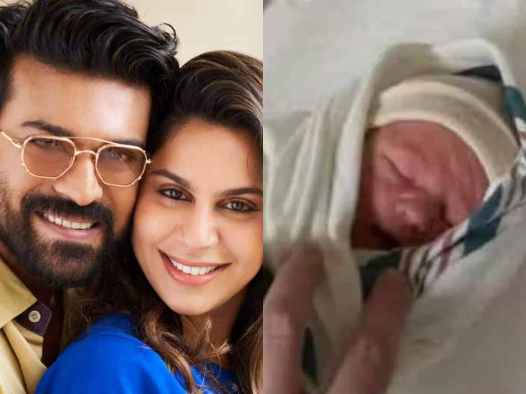 After the birth of their baby girl, Ram Charan and Upasana have been discharged from the hospital. The RRR star was spotted carrying their newborn in his arms as they left. Check out the first photo of the couple with their baby and learn more about the joyous occasion.