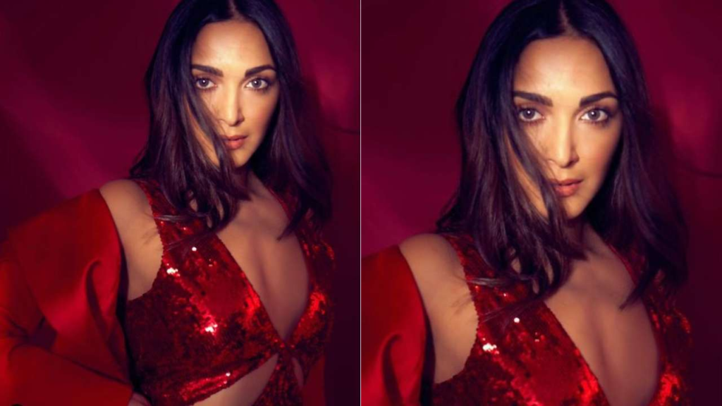 Bollywood actress Kiara Advani stuns in a bright red, see-through crochet dress, leaving fans mesmerized by her perfectly sculpted cleavage. The actress, who is busy promoting her upcoming film, 'Satyaprem Ki Katha,' exudes elegance and style in her latest fashion choice. Get a glimpse of Kiara's red hot look that has everyone talking.