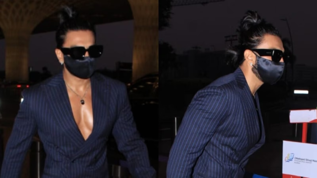 Ranveer Singh, the popular Bollywood star, caught everyone's attention with his fashionable all-black outfit as he arrived at Mumbai airport after a foreign trip. The actor's airport look, consisting of a black leather jacket, matching t-shirt, joggers, and contrasting white sneakers, showcased his signature style. Ranveer is currently gearing up for the release of his upcoming film "Rocky Aur Rani Kii Prem Kahani" and has several exciting projects lined up.

