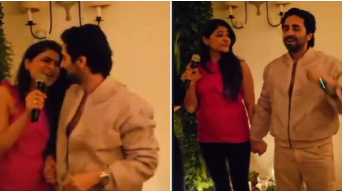 In a heartwarming video, Ayushmann Khurrana and Tahira Kashyap serenade each other by singing 'Pani Da Rang' while holding hands. The couple's endearing performance at actress Surveen Chawla's birthday party leaves fans in awe of their chemistry and love.