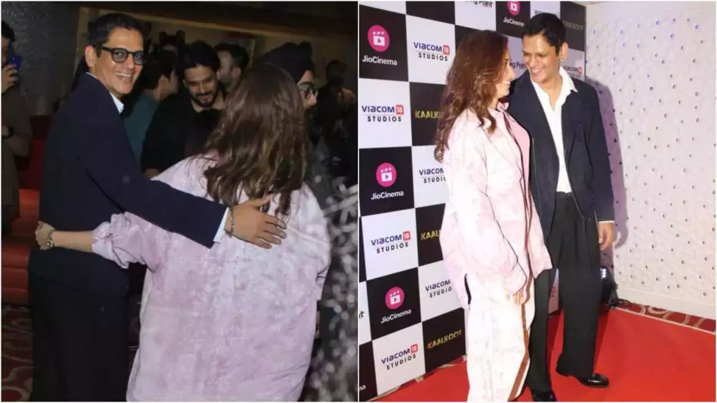 Actors Vijay Varma and Tamannaah Bhatia, who have openly expressed their love for each other in public, were spotted at the Kaalkoot screening last night. The couple couldn't contain their blushes as they posed for the paparazzi, confirming their steady relationship. Read on to know more about their adorable moment at the event.