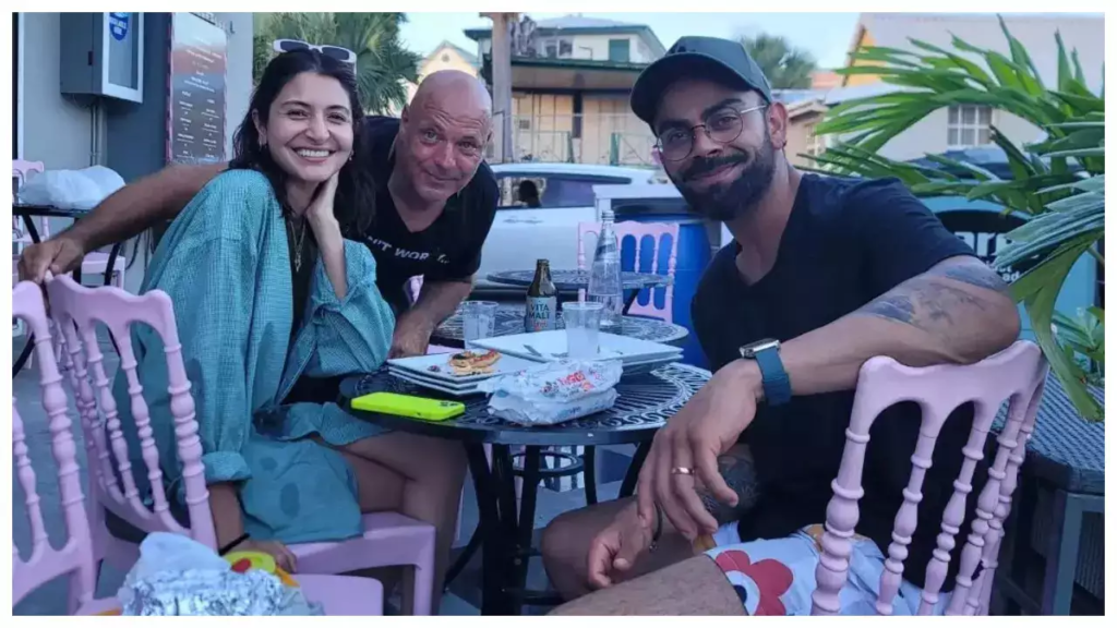Virat Kohli and Anushka Sharma's viral unseen picture from a lunch date in Barbados showcases their joyful moments and stylish attire.