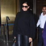 Bollywood sensation Deepika Padukone impresses fans with her stylish black ensemble at Mumbai Airport. Explore her latest airport fashion and upcoming projects.