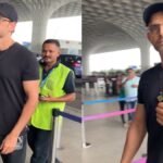 "Bollywood star Hrithik Roshan wows with his stylish all-black attire at the airport as he heads to Italy for the 'Fighter' film shoot."