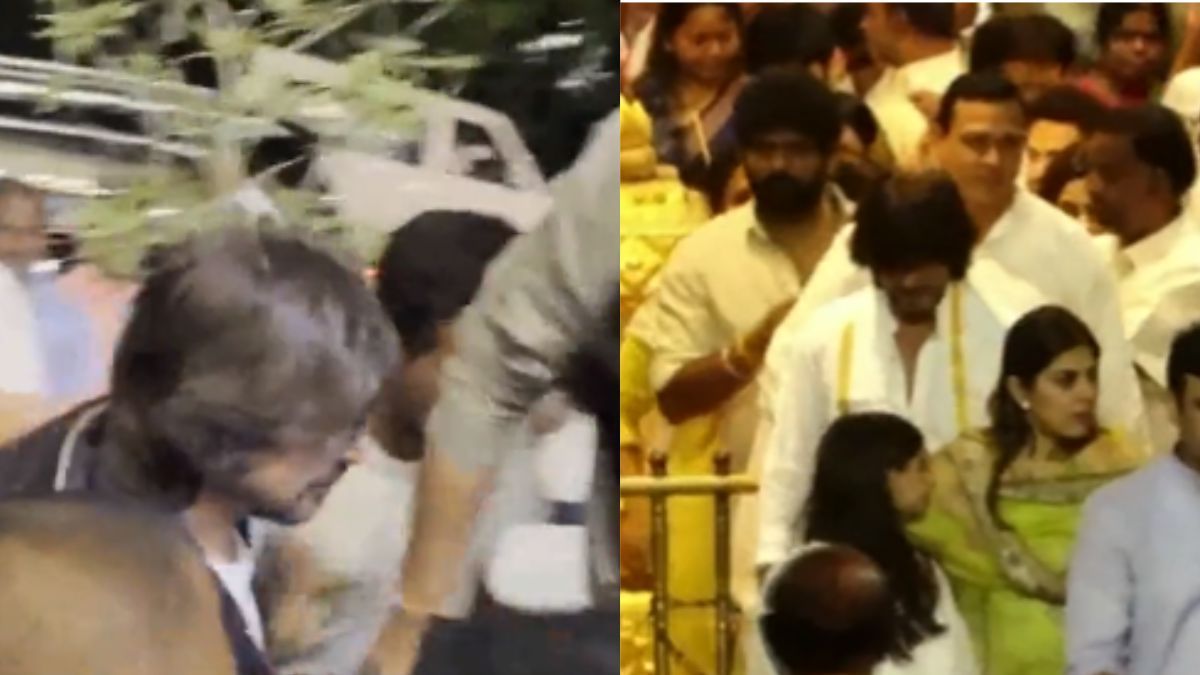 Shah Rukh Khan, accompanied by his daughter Suhana Khan and co-star Nayanthara, visited the Sri Venkateshwara Swamy temple in Tirupati ahead of the much-anticipated release of their film, Jawan. The trio's visit to the temple has gone viral, adding to the excitement surrounding the movie's release on September 7, 2023.