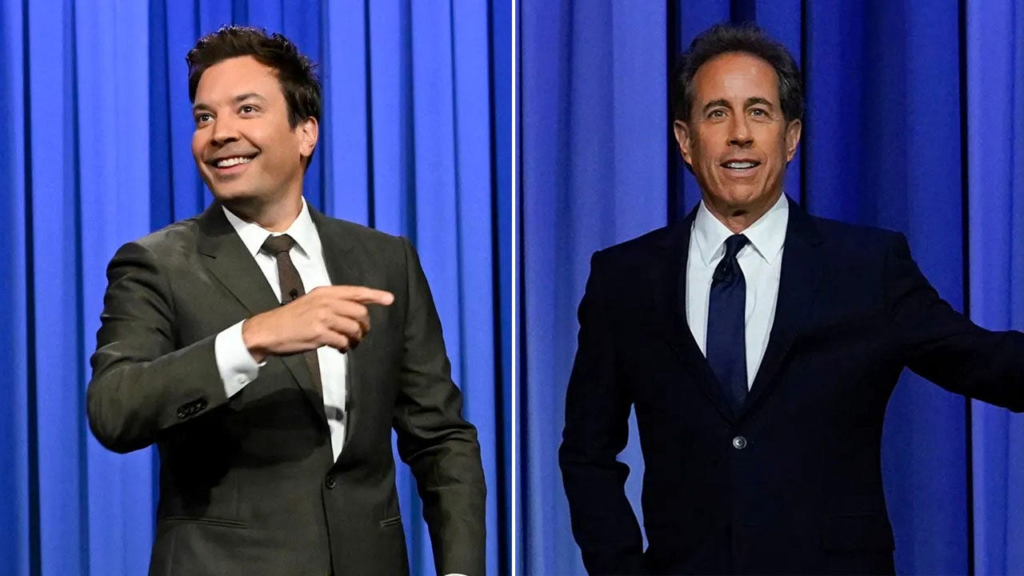 "Comedian Jerry Seinfeld has spoken out in support of Jimmy Fallon amidst allegations of a toxic workplace culture. Learn more about the controversy and Seinfeld's response to the situation."

