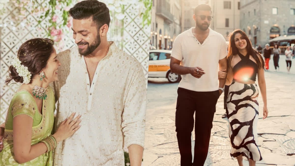 "Varun Tej and Lavanya Tripathi's engagement rings shine in a romantic video as they head to Italy, unveiling a love story to remember."
