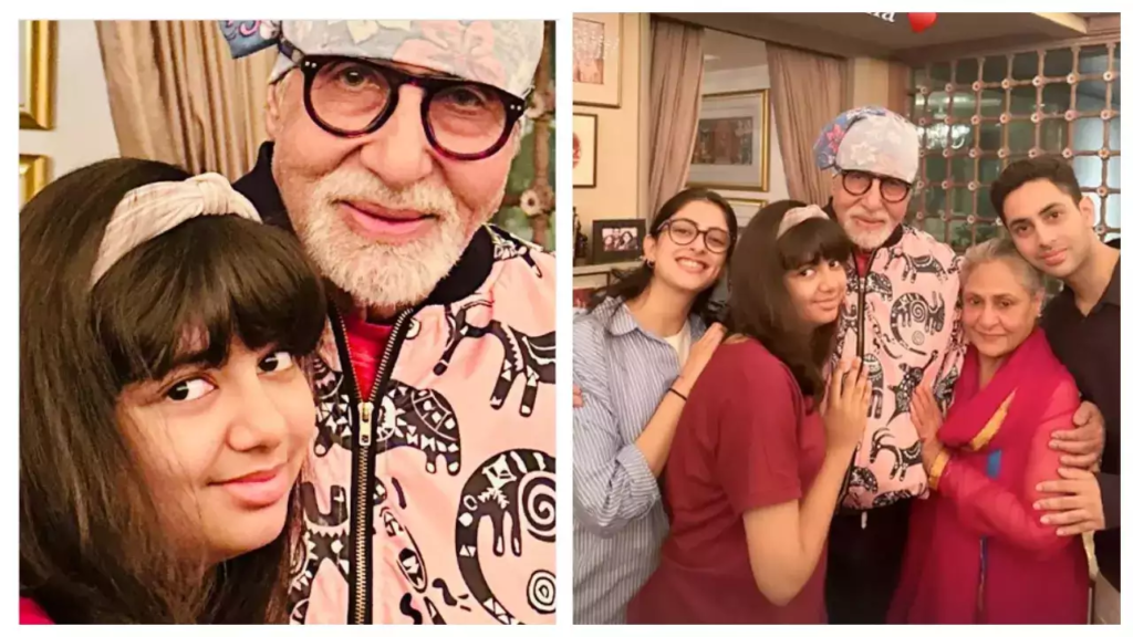 Aishwarya Rai Bachchan's birthday post for Amitabh Bachchan stirs controversy as she edits out Jaya, Navya, and Agastya.
