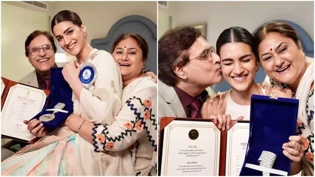 "Actress Kriti Sanon discusses the importance of her National Award win, the pride it brings to her family, and how it validates her talent."
