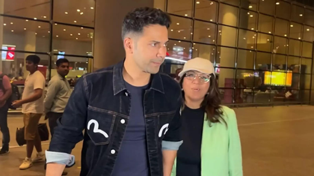 "Varun Dhawan's latest airport appearance sparks excitement as he flaunts his new look for the upcoming VD 18 project, leaving fans curious about his role."
