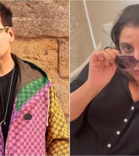 Farah Khan turns to Karan Johar for Diwali outfit inspiration in a hilarious video. Watch the fun unfold as they discuss her wardrobe dilemma.