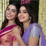 "Bollywood's Kapoor sisters, Janhvi and Khushi, dazzled in recycled lehengas at Dhanteras Puja, setting a trend in sustainable fashion."