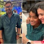 "Explore the joyous Diwali celebration of Bollywood's Kajol, filled with family warmth, vibrant music, and coordinated outfits with husband Ajay Devgn and son Yug."