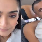 "Actress Sonam Kapoor and husband Anand Ahuja, with baby Vayu, embark on a stylish family vacation to Goa. Watch the video inside!"