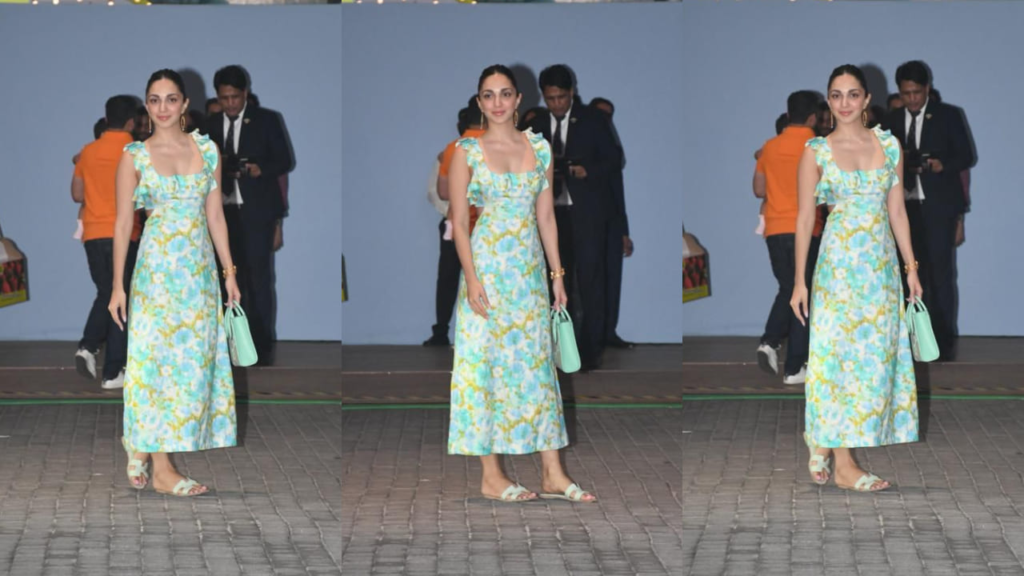 "Kiara Advani turns heads in a Rs. 77K blue dress, showcasing casual elegance at Isha Ambani's twins' birthday. Dive into the details of her effortlessly chic ensemble."
