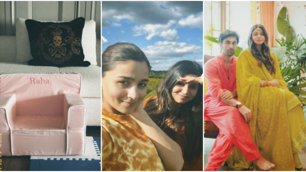 "Join Shaheen Bhatt in celebrating her 35th birthday with heartwarming pictures featuring Alia Bhatt, Ranbir Kapoor, and an adorable glimpse of Raha's personalized chair."

