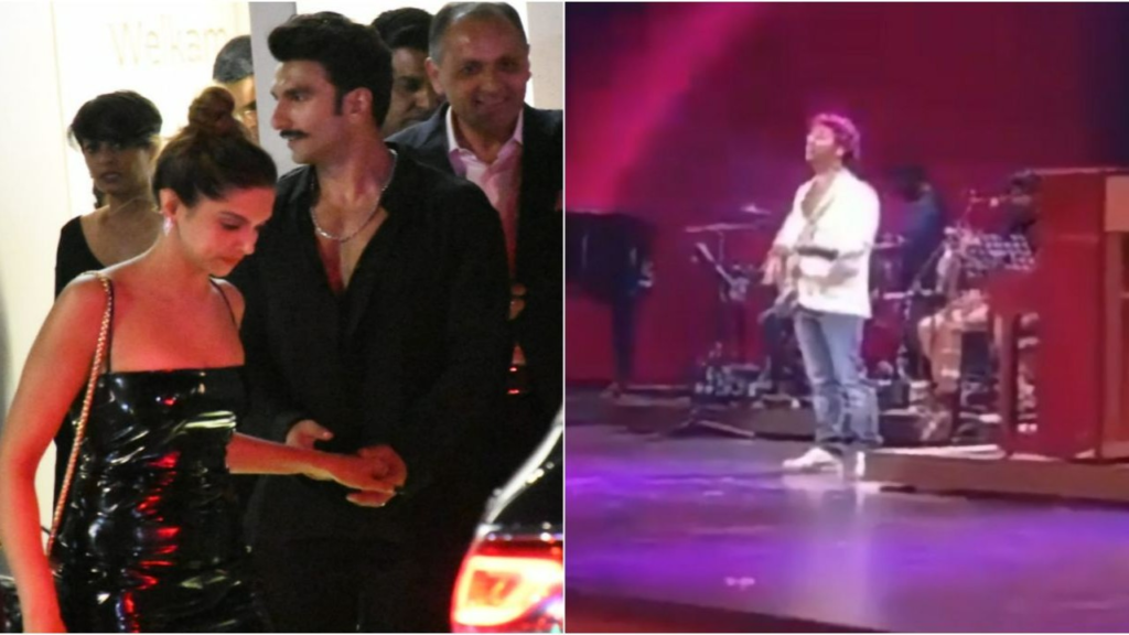  "Bollywood icons Deepika Padukone and Ranveer Singh were entranced by Arijit Singh's live rendition of 'Tere Hawaale' at an exclusive after-party, adding star power to the memorable evening."