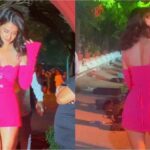"Discover the elegance of Disha Patani's candy-pink mini-dress that captivated hearts. A fashion icon's statement, redefining allure and sophistication."
