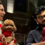 "Ram Charan and Upasana share a touching family photo featuring daughter Klin Kaara and pet dog Rhyme. Upasana praises Ram Charan as the best dad in this heartwarming moment."