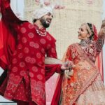 Dive into the enchanting world of Shrenu Parikh's wedding wardrobe, from a stunning mehendi ensemble to a breathtaking bridal lehenga.