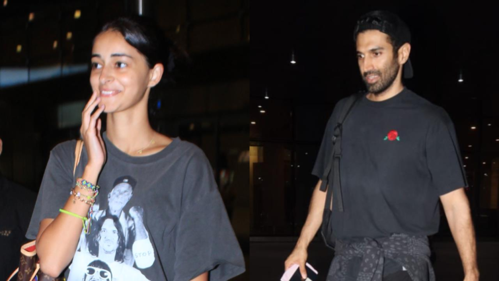 "Rumored couple Ananya Panday and Aditya Roy Kapur turned heads at Mumbai Airport, raising questions about a possible New Year vacation together. Catch the latest buzz!"
