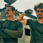 "As the release of Bade Miyan Chote Miyan approaches, Akshay Kumar and Tiger Shroff release a stunning still, kicking off the 3-month countdown with a bang."