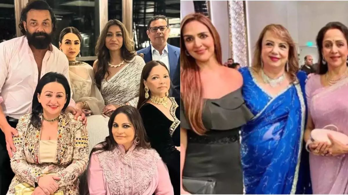 "Bobby Deol, Esha Deol, Hema Malini, and Tanishaa Mukerji graced Simone Khan's son's wedding reception, creating a glamorous spectacle. Exclusive snapshots capture the essence of Bollywood royalty celebrating the joyous occasion."