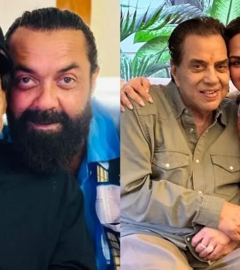 "Bobby Deol's latest Instagram post featuring a warm hug with father Dharmendra melts hearts. Sunny Deol and Esha Deol react with love and red-heart emojis."