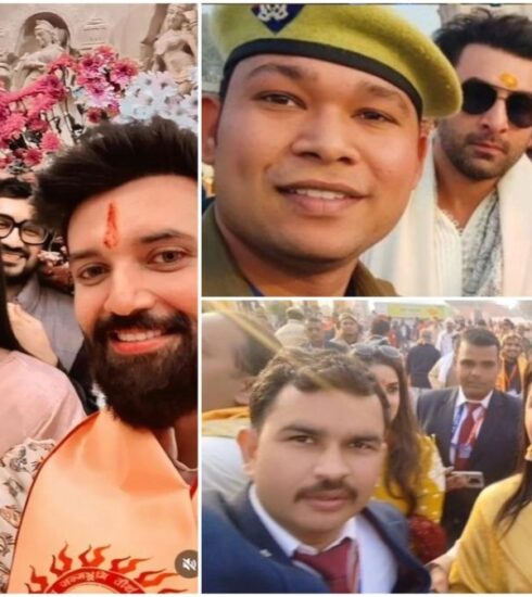 "Bollywood's elite, Ranbir Kapoor-Alia Bhatt and Katrina Kaif-Vicky Kaushal, spread joy at Ram Mandir, charming fans with spontaneous and heartfelt selfies."