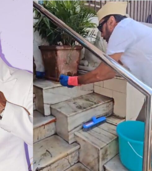 Bollywood icon Jackie Shroff demonstrates true heroism by personally cleaning the stairs of Mumbai's Lord Ram temple, earning admiration from fans. Read more about his impactful gesture.