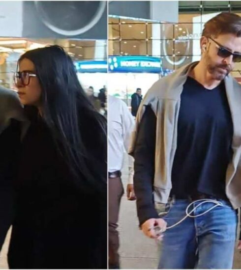 "Watch Hrithik Roshan and Saba Azad's uber-chic return to Mumbai after their New Year vacation. The lovebirds, known for their major couple fashion goals, were spotted at Mumbai Airport in stylish attire. Get the details on their relationship and Hrithik's upcoming Fighter movie."