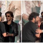 "Superstar Shah Rukh Khan showcases genuine warmth as he comforts an overwhelmed fan at a special Dunki event in Mumbai. The actor opens up about his nervousness returning to the big screen after four years, creating a heartwarming moment for fans."