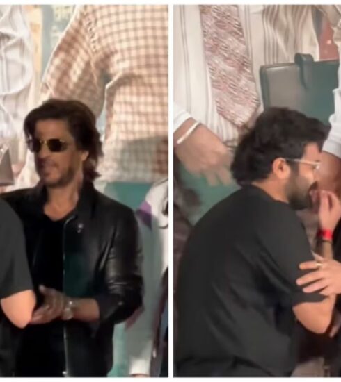 "Superstar Shah Rukh Khan showcases genuine warmth as he comforts an overwhelmed fan at a special Dunki event in Mumbai. The actor opens up about his nervousness returning to the big screen after four years, creating a heartwarming moment for fans."