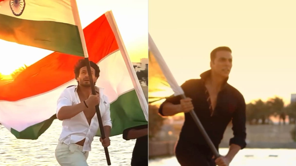 "Experience the electrifying Republic Day 2024 performance by Bollywood stars Akshay Kumar and Tiger Shroff, as they blend their prowess with the tricolor, creating a visual masterpiece that embodies the spirit of patriotism."
