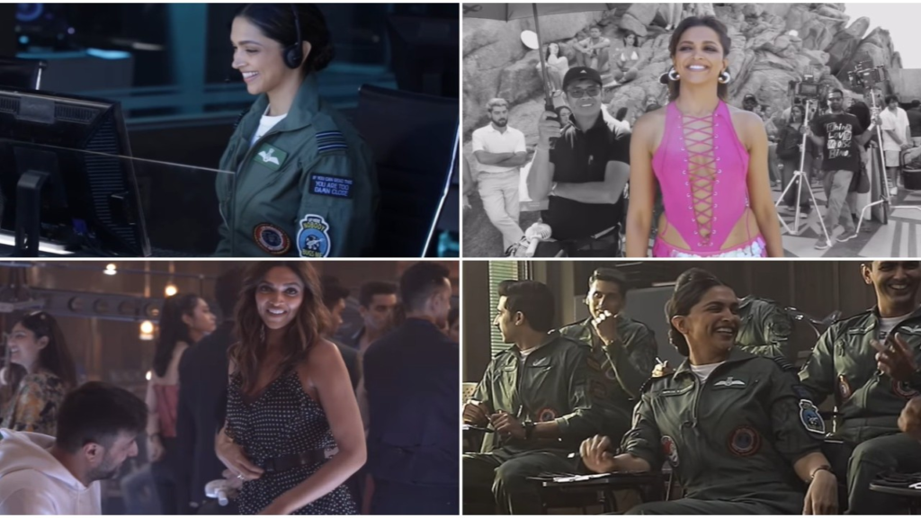"Join the celebration as Deepika Padukone turns 38! Watch the delightful Fighter BTS video, capturing her Bhangra and goofy moments on set. Fighter movie releases on Jan 25."
