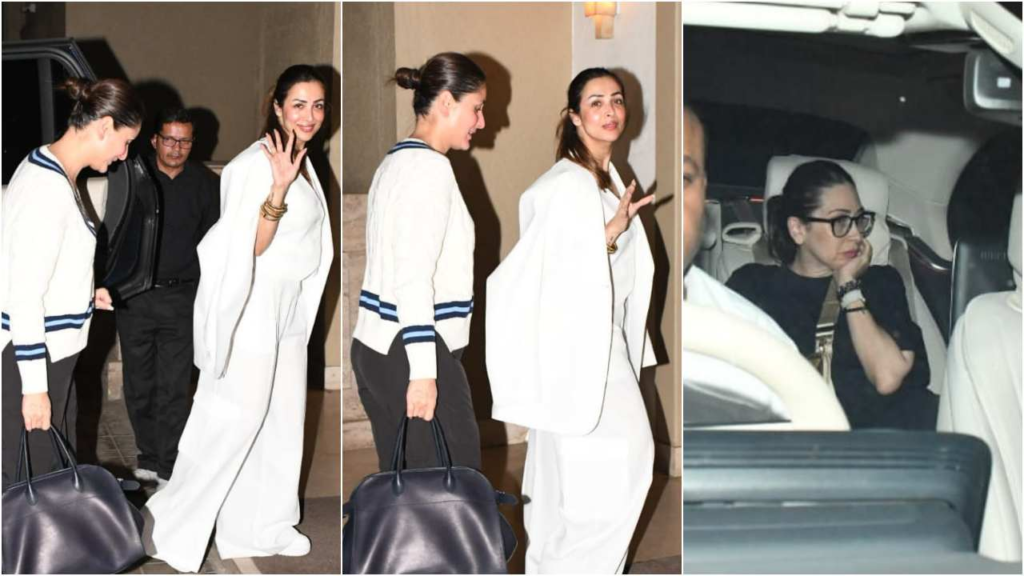 "Dive into the glitz and glamour as Malaika Arora and Arjun Kapoor, alongside Kareena and Karisma Kapoor, steal the spotlight at Amrita Arora’s exclusive gathering. A night filled with style, laughter, and Bollywood charm awaits!"
