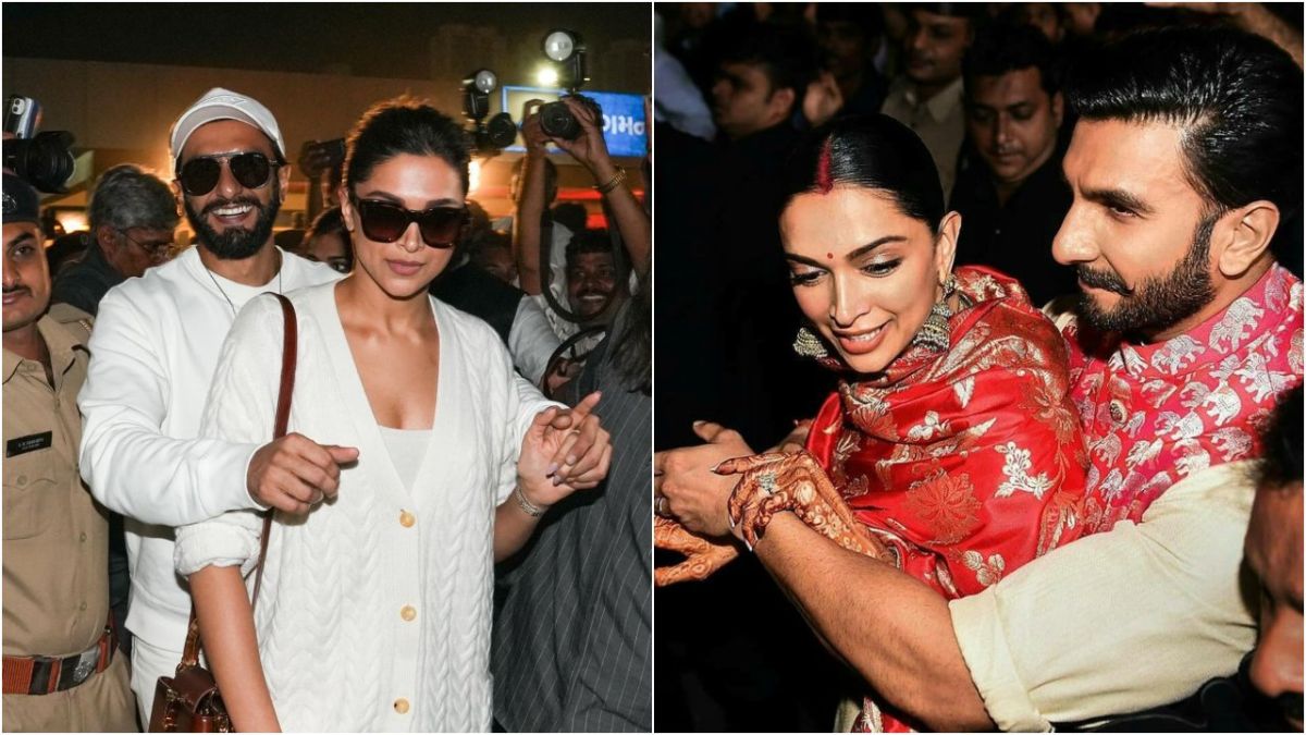 "Delve into the endearing moments of Ranveer Singh shielding Deepika Padukone, drawing parallels from their post-wedding return from Italy to the present journey into parenthood. A captivating tale of love and protection."