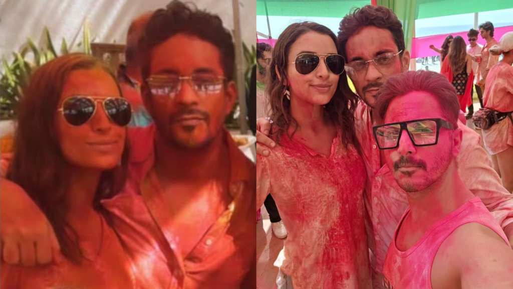 Bollywood sensation Triptii Dimri shares joyous moments as she celebrates Holi with rumored beau Sam Merchant and close friends, captured in exclusive pictures.