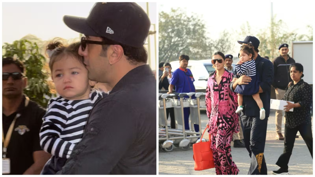 "Bollywood's power couple, Kareena Kapoor and Saif Ali Khan, along with their adorable kids Taimur and Jeh, were spotted leaving Jamnagar in style. Joining the glamorous departure, Mira Rajput, accompanied by her little ones Misha and Zain, added to the star-studded exit from the city."

